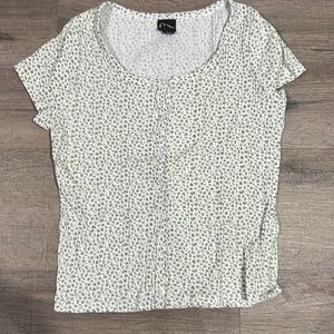 Girls, size large 10/12 button-down floral print shirt.